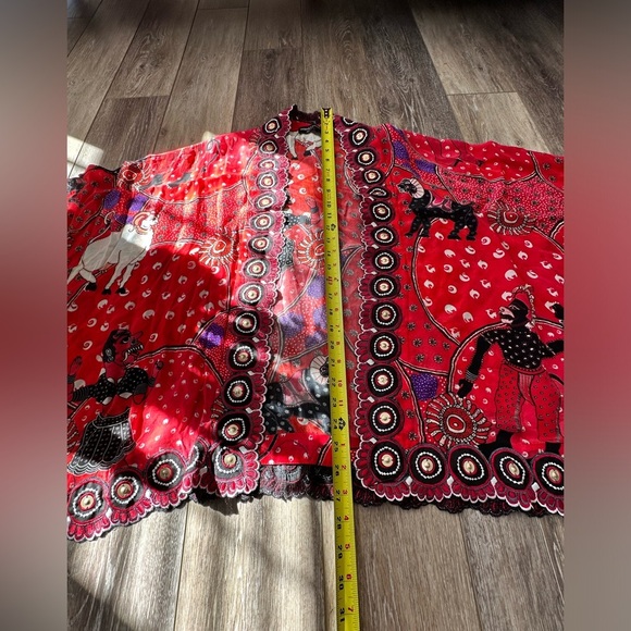 💝Vintage. Shivan & Narresh Patu Series 100% viscose  unique kimono one size. - Picture 7 of 11